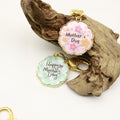 Metal Floral Thank You Tag Keychain Mother's Day Gift view 4