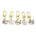 Metal Cartoon Kitten Pom Pom Keychain Bag Charm Gift view 5