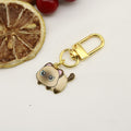 Metal Cartoon Kitten Pom Pom Keychain Bag Charm Gift view 6