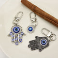 Zinc Alloy Hamsa Hand Evil Eye Keychain Bag Charm Gift view 4