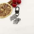 Metal Plaid Bow Keychain For Bag Charm Earbud Case Decor view 7
