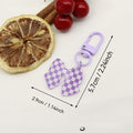 Metal Plaid Bow Keychain For Bag Charm Earbud Case Decor view 2