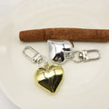 Metal Silver Heart Keychain Futuristic Bag Charm Gift Accessory view 4