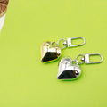 Metal Silver Heart Keychain Futuristic Bag Charm Gift Accessory view 1