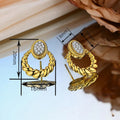French Retro Geometric Oval Two Tone Earrings For Women, Light Luxury Elegant Fashion Jewelry view 4