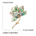 Alloy Enamel Pearl Begonia Flower Brooch For Cheongsam Accessories view 4