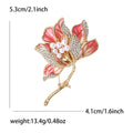 Alloy Enamel Pearl Begonia Flower Brooch For Cheongsam Accessories view 6
