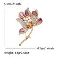 Alloy Enamel Pearl Begonia Flower Brooch For Cheongsam Accessories view 5