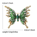 Alloy Rhinestone Winged Butterfly Brooch Pin For Fashion Apparel view 4