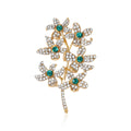 Alloy Rhinestone Branch Flower Brooch Pin For Fresh Style Outfits view 2