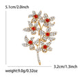 Alloy Rhinestone Branch Flower Brooch Pin For Fresh Style Outfits view 5