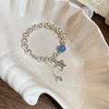 Copper Star Flower Brushed Elastic Bangle Sweet Minimalist Fresh Style Jewelry view 2