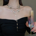 Alloy Conch Shell Sequin Chain Necklace European American Light Luxury Collarbone Jewelry view 3