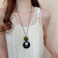 Punk Vintage Y2K Zinc Alloy Cross Sweater Necklace Geometric Subculture Pendant for Women view 5