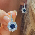 Direct Hot Selling Palace Style Flower Drop Earrings Light Luxury Elegant Floral Jewelry view 3