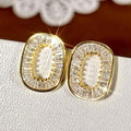 European American Style Stud Earrings For Women, Irregular Geometric Fashion Jewelry Accessory view 5