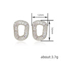 European American Style Stud Earrings For Women, Irregular Geometric Fashion Jewelry Accessory view 4