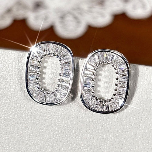 European American Style Stud Earrings For Women, Irregular Geometric Fashion Jewelry Accessory