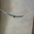 Vacation Style Resin Rice Bead Bow Choker Necklace Fresh Sweet Beach Collarbone Jewelry view 2