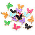 15x20mm Alloy Enamel Double Butterfly Pendant Charm For DIY Necklace Bracelet Accessories 1.5g view 5