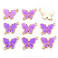 15x20mm Alloy Enamel Double Butterfly Pendant Charm For DIY Necklace Bracelet Accessories 1.5g view 3