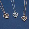 Mom Heart Pendant Necklaces in Four Colorways Polished Metal Jewelry view 3