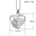 Mom Heart Pendant Necklaces in Four Colorways Polished Metal Jewelry view 5