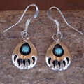 Vintage Maillard Faux Turquoise Water Drop Earrings Artistic Light Luxury Jewelry view 1