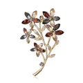 Alloy Rhinestone Flower Bouquet Brooch Pin For Dress And Suit view 2
