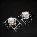 Women'S Simple Faux Pearl Stud Earrings Elegant Daily Matching Korean European Jewelry view 4