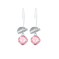 Elegant French Vintage Geometric Line Tassel Pink Crystal Alloy Light Luxury Long Drop Stud Earrings view 5