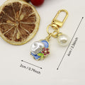 Alloy Enamel Flower Keychain Bag Charm view 2