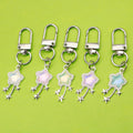 Zinc Alloy Pink Crystal Meteor Keychain Bag Charm Gift view 1