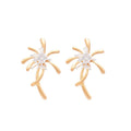 Copper Zircon Firework Flower Drop Earrings Light Luxury Fashion Stud Earrings for Women view 5