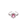 Zircon Oval Open Ring Delicate Fashion Jewelry For Women view 5