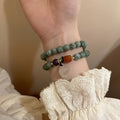 Lotus Pod Floral Chalcedony Beaded Bangle For Women Sweet Fresh Summer Fashion Jewelry view 4