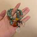 Lotus Pod Floral Chalcedony Beaded Bangle For Women Sweet Fresh Summer Fashion Jewelry view 2