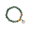 Lotus Pod Floral Chalcedony Beaded Bangle For Women Sweet Fresh Summer Fashion Jewelry view 5