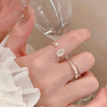 Korean Style Oval Resin Open Ring Minimalist Jewelry For Women view 1