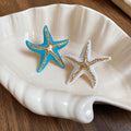 Metal Enamel Wrinkled Starfish Open Ring For Women Bohemian Vacation Statement Jewelry view 2