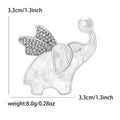 Natural Shell Elephant Pearl Brooch Pin For Cute Outfit Accessories view 5