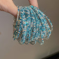 Colorful Crystal Rhinestone Copper Elastic Bangle, Geometric Light Luxury Bracelet For Women view 1