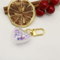 Acrylic Glitter Gradient Heart Keychain DIY Bag Charm Gift view 6