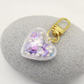 Acrylic Glitter Gradient Heart Keychain DIY Bag Charm Gift view 4