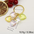 Acrylic Double Heart Keychain Couple Car Key Ring Bag Charm view 2