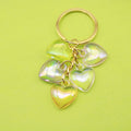 Acrylic Double Heart Keychain Couple Car Key Ring Bag Charm view 1