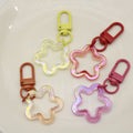 Metal Color Plated Hollow Star Keychain For Bag Charm view 3