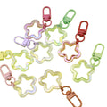 Metal Color Plated Hollow Star Keychain For Bag Charm view 5