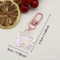 Metal Color Plated Hollow Star Keychain For Bag Charm view 2