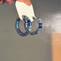 Copper Zircon Pattern Round Earrings For Women Vintage Court Style Light Luxury Geometric Ear Jewelry view 4